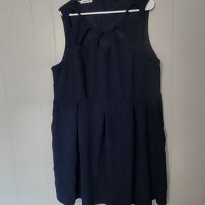 Navy Maurice's Dress with Beautiful Neckline